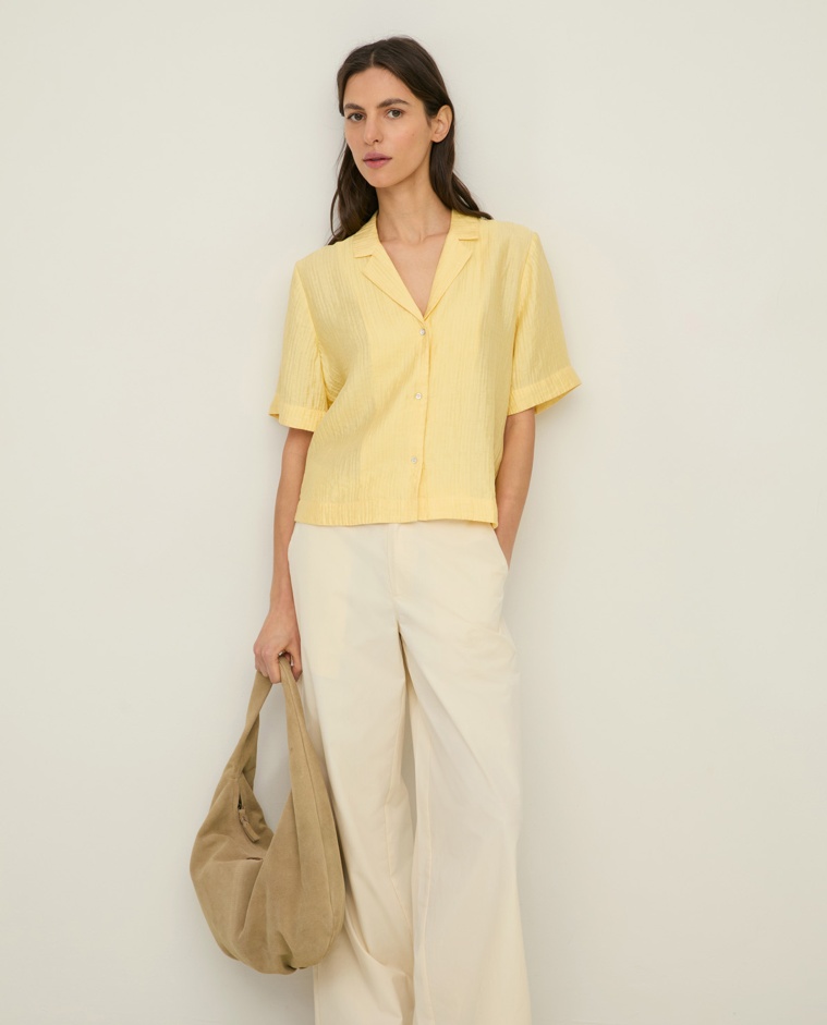 Short-sleeve shirt with lapels|Yerse