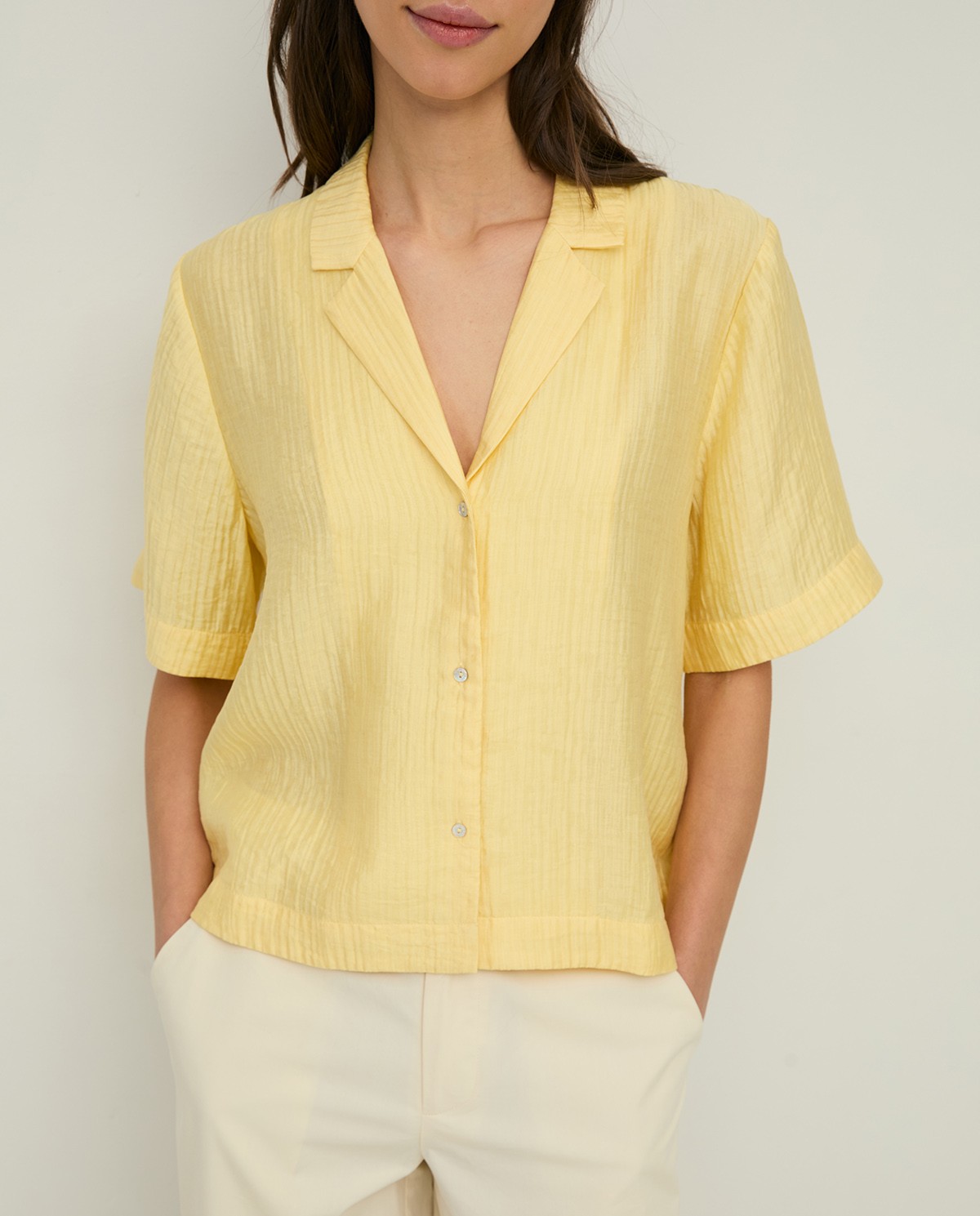 Short-sleeve shirt with lapels|Yerse 1