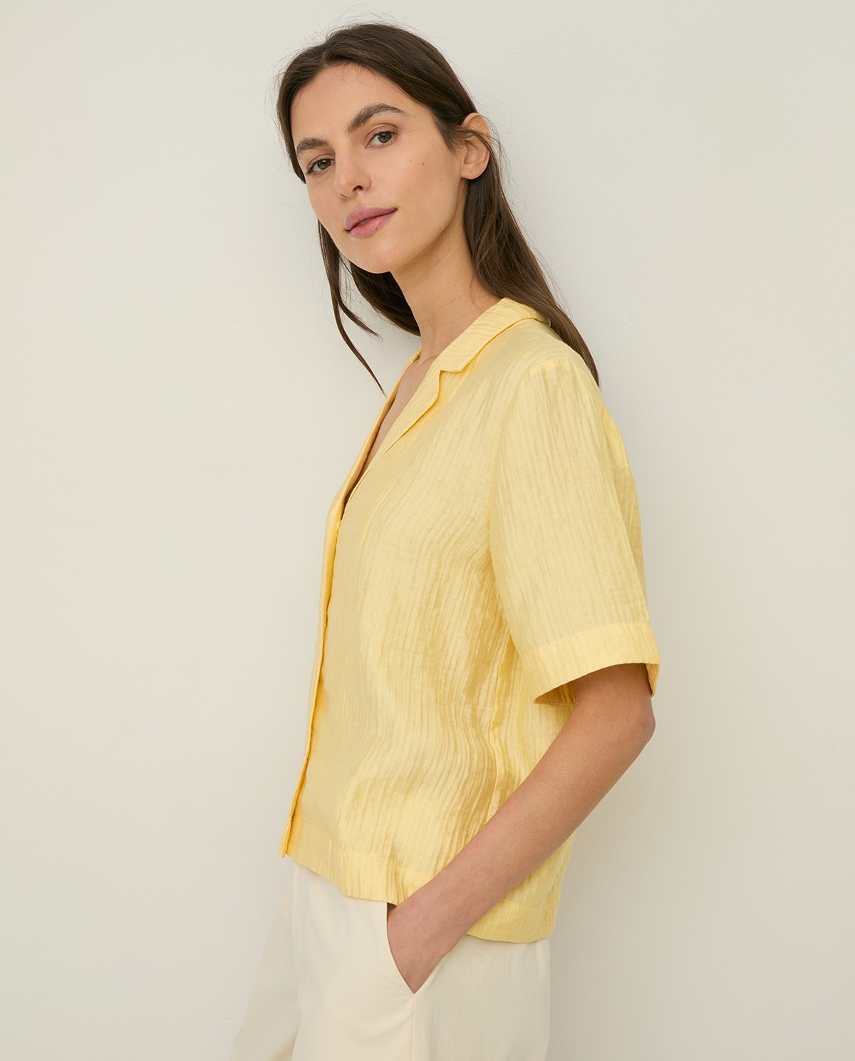 Short-sleeve shirt with lapels|Yerse 3