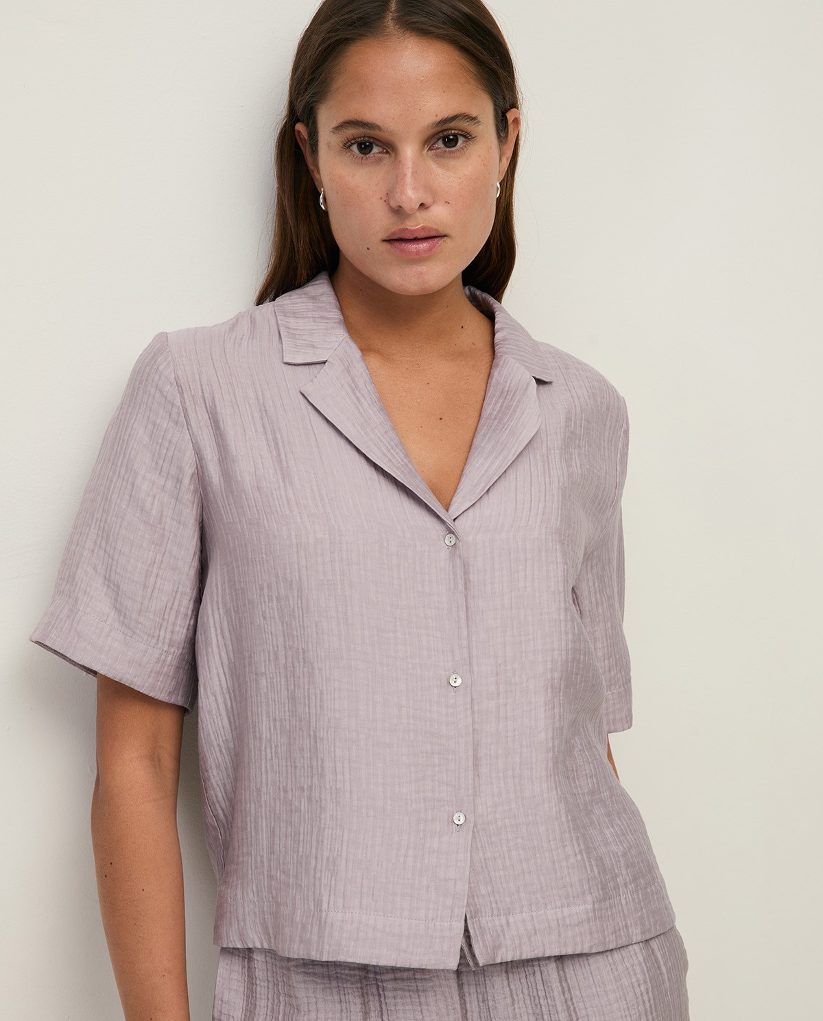 Short-sleeve shirt with lapels|Yerse