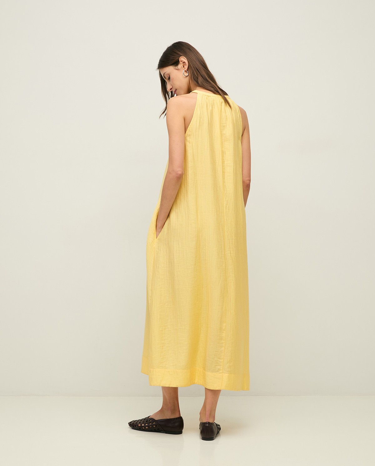 Long flowy dress with gathering|Yerse 3