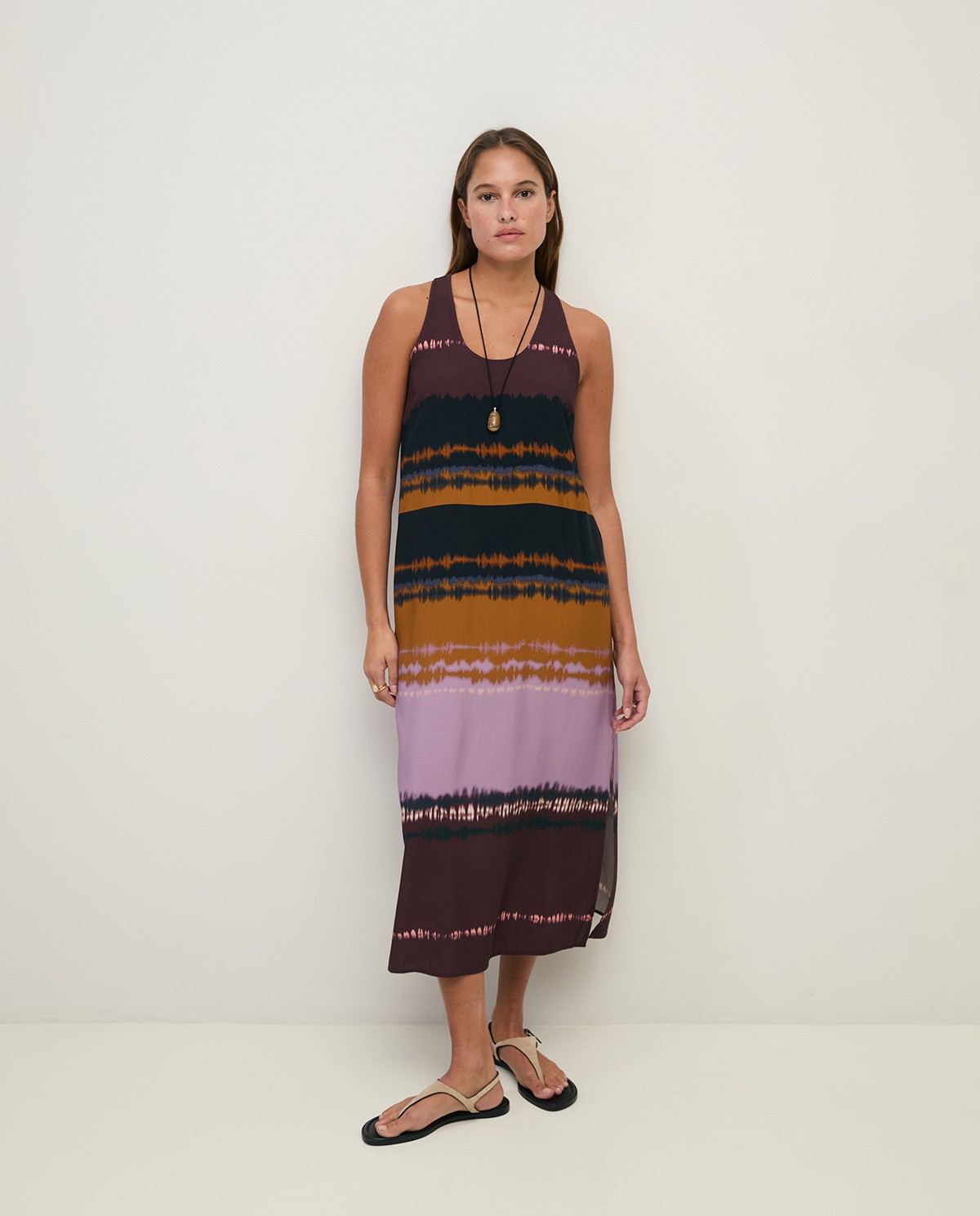 Vestido midi efecto tie-dye