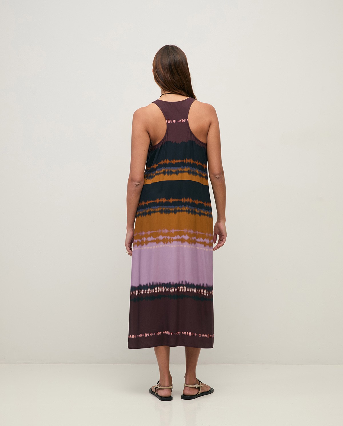 Vestido midi efecto tie-dye