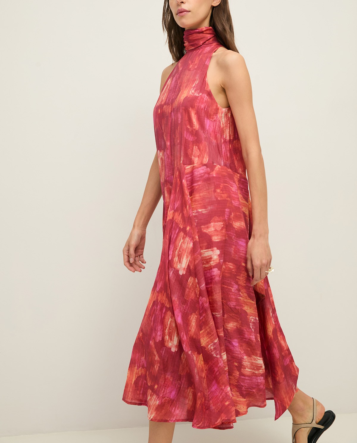 Long halter dress with bow|Yerse 1