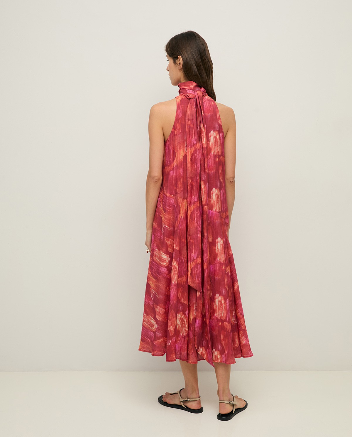Long halter dress with bow|Yerse 5