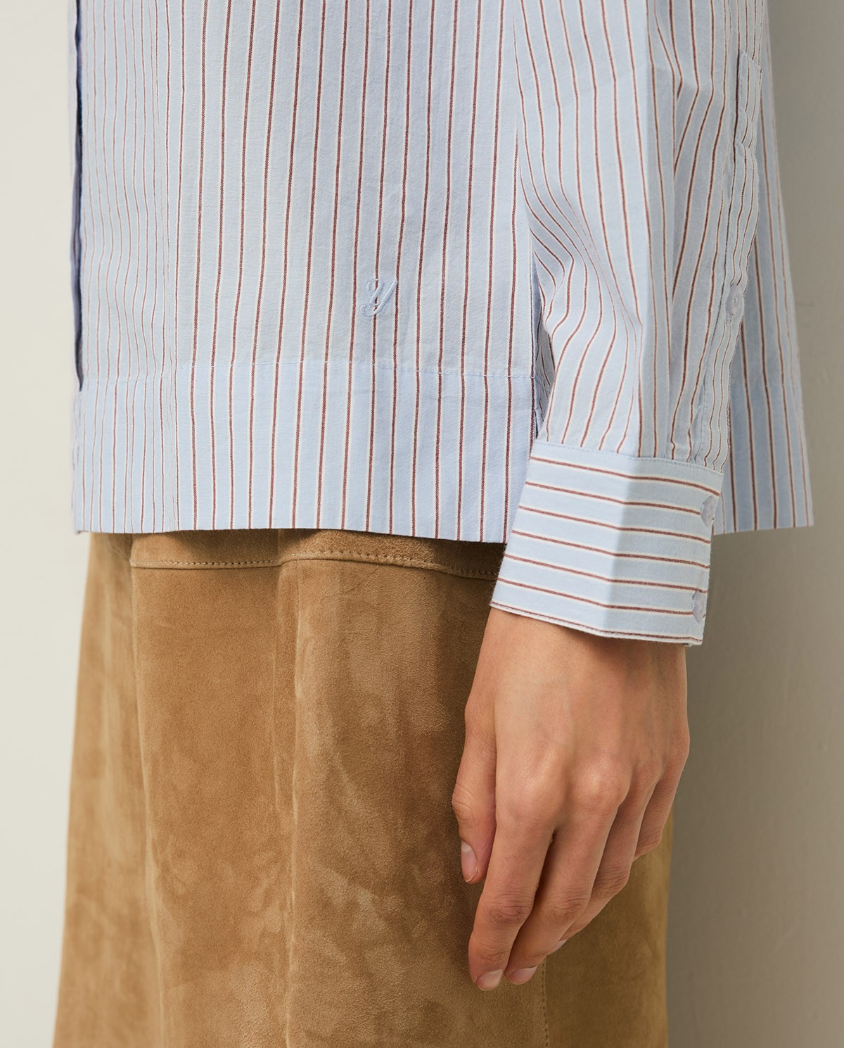 Camisa regular fit cotó orgànic ratlles|Yerse 4