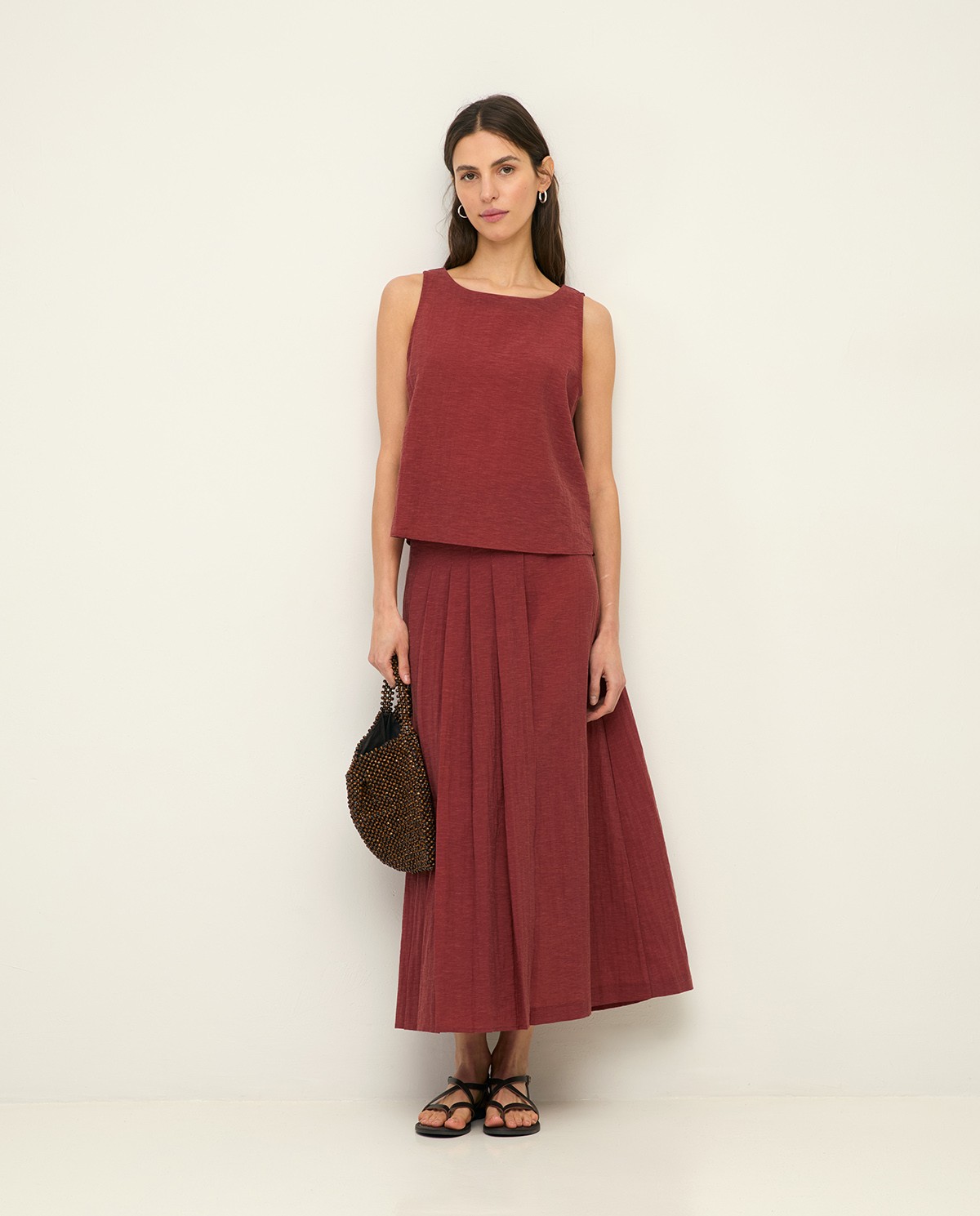 Long two-layer skirt removable|Yerse