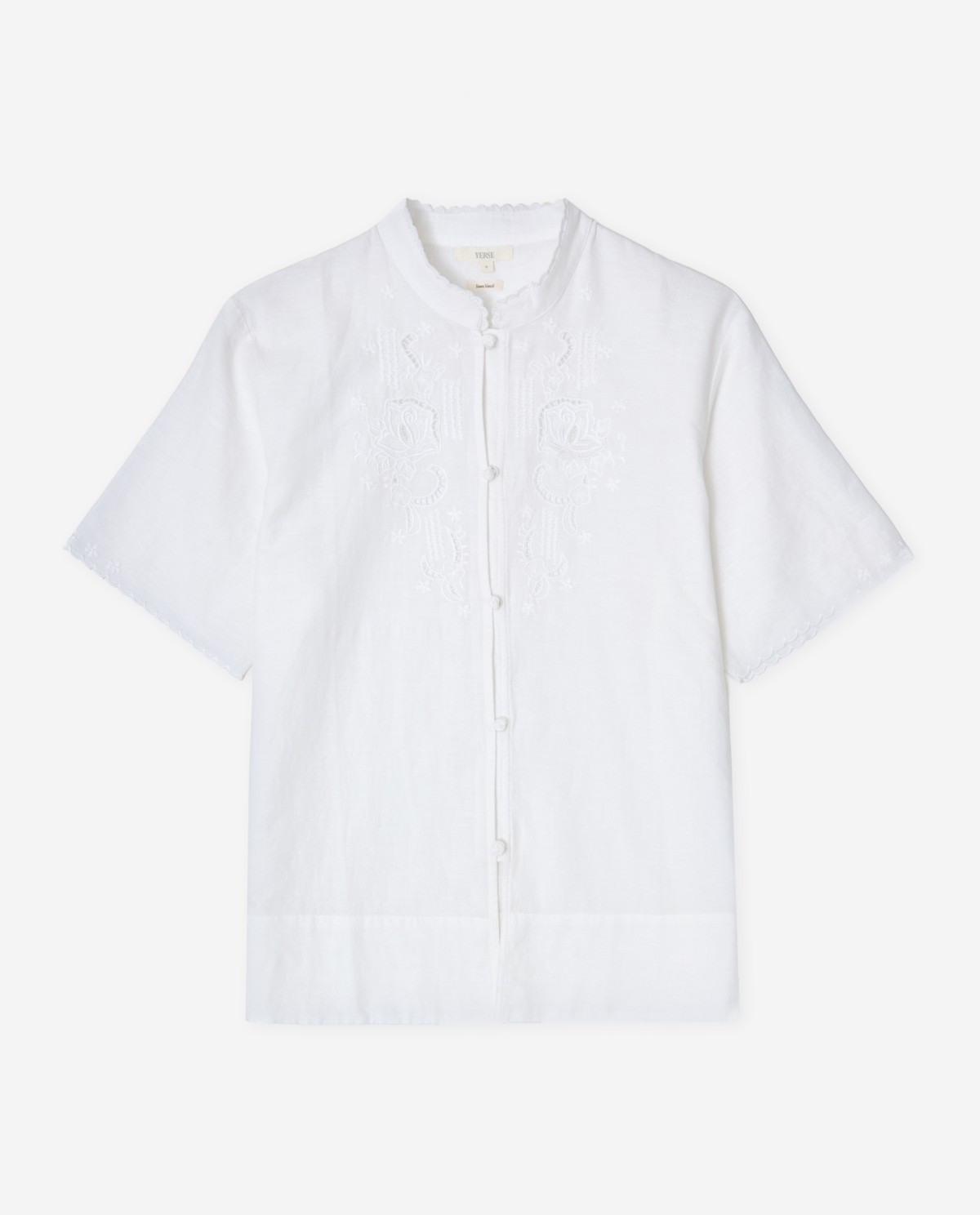 Cotton-linen blouse with embroidery |Yerse 2