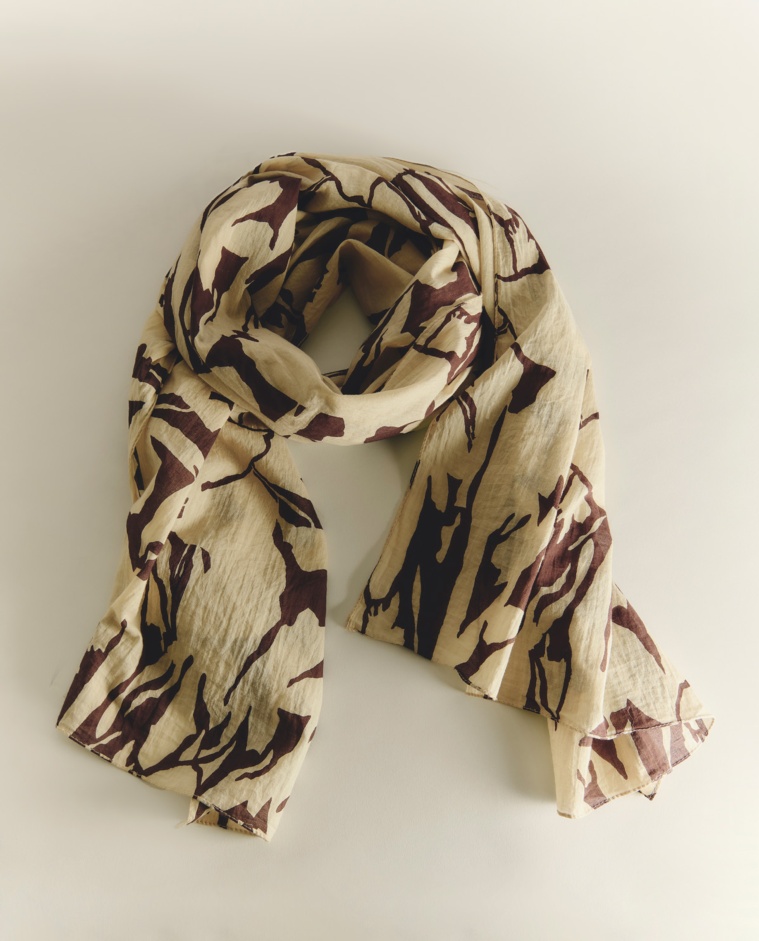 Cotton floral-print foulard|Yerse