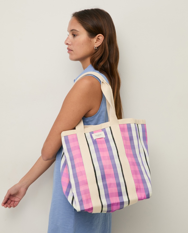 Bossa shopper ratlles teixit lleuger|Yerse