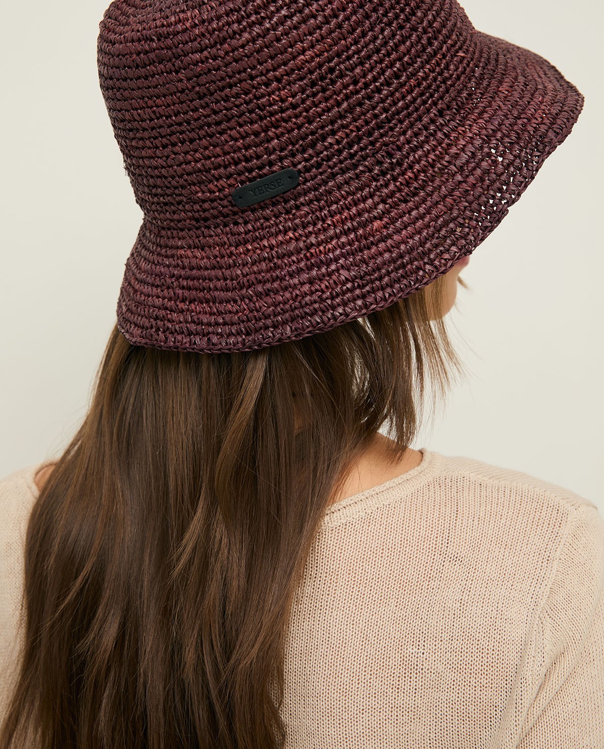 Sombrero bucket de rafia