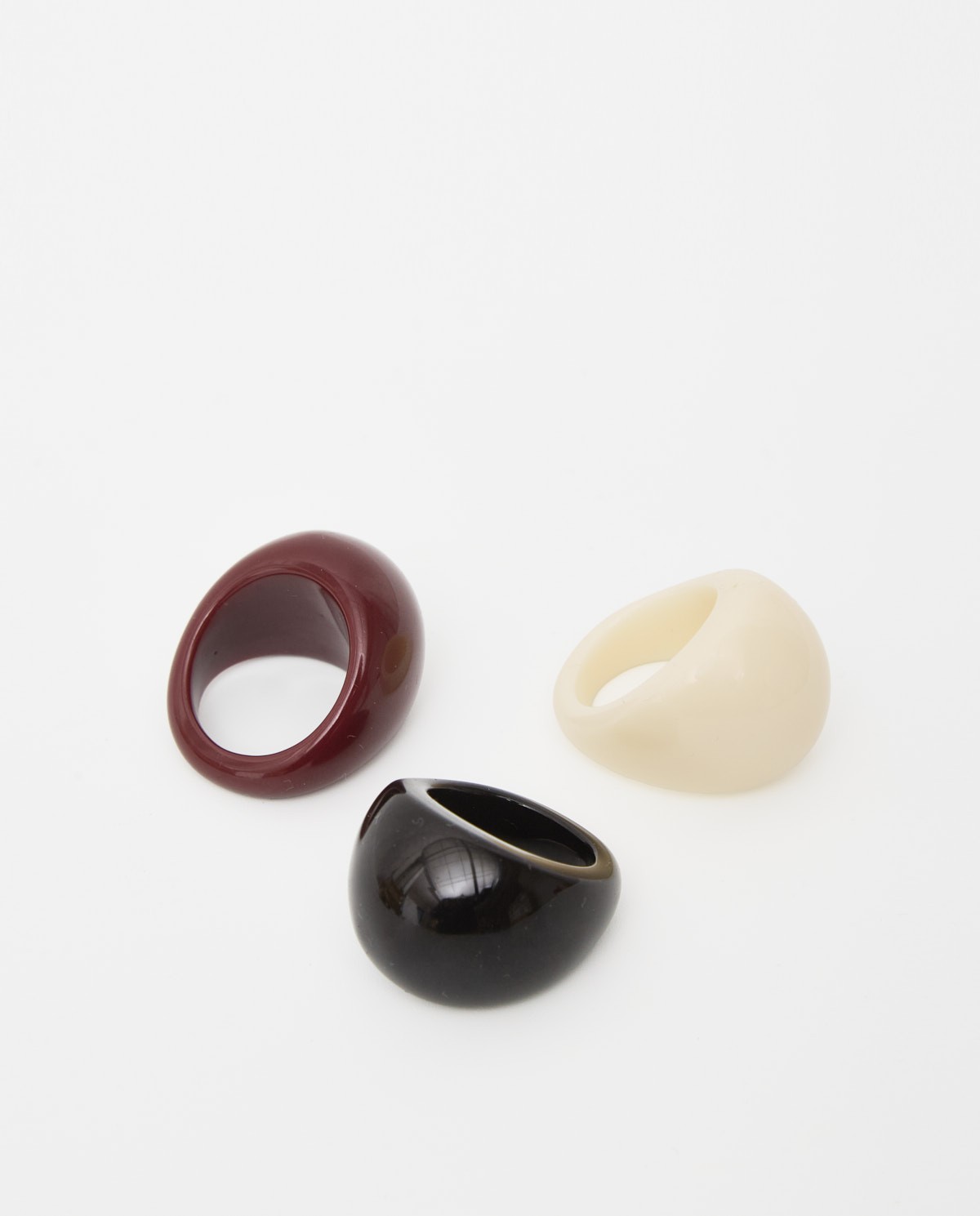 Set de anillos anchos de resina multicolor| Yerse 2