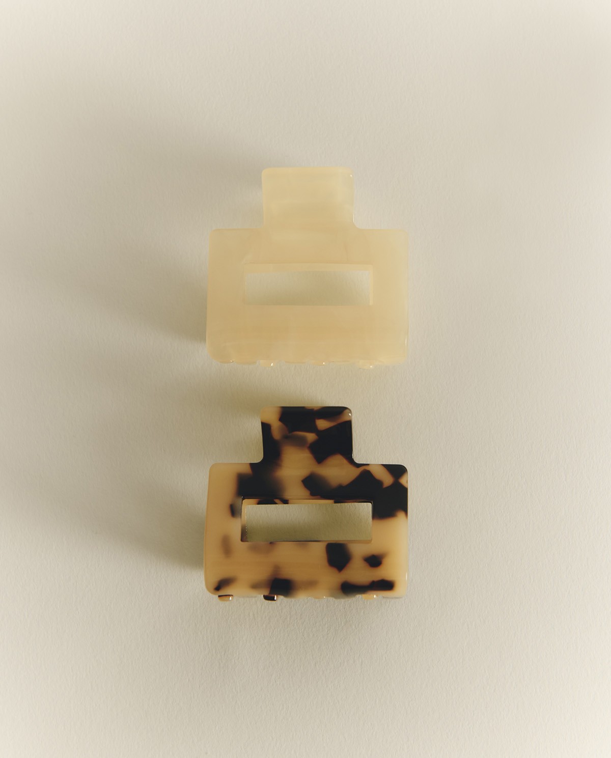 Set pinzas de pelo efecto carey y nacarado