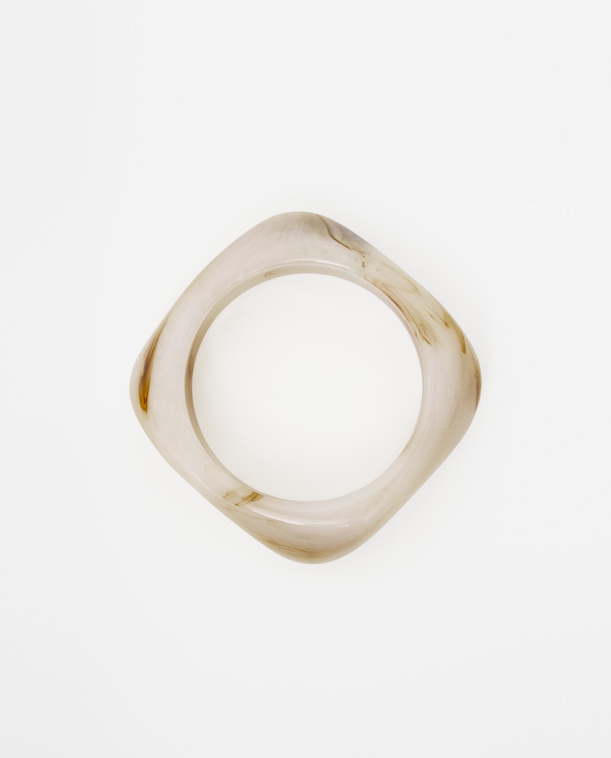 Pulsera rígida blanca marmoleado Yerse