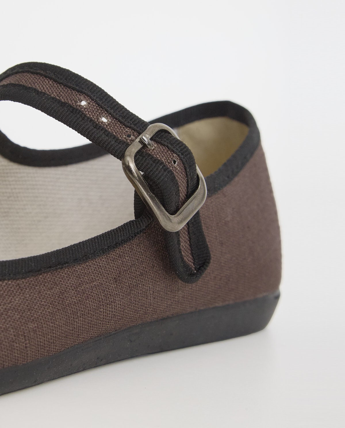 Linen ballerina flats with buckle|Yerse 4