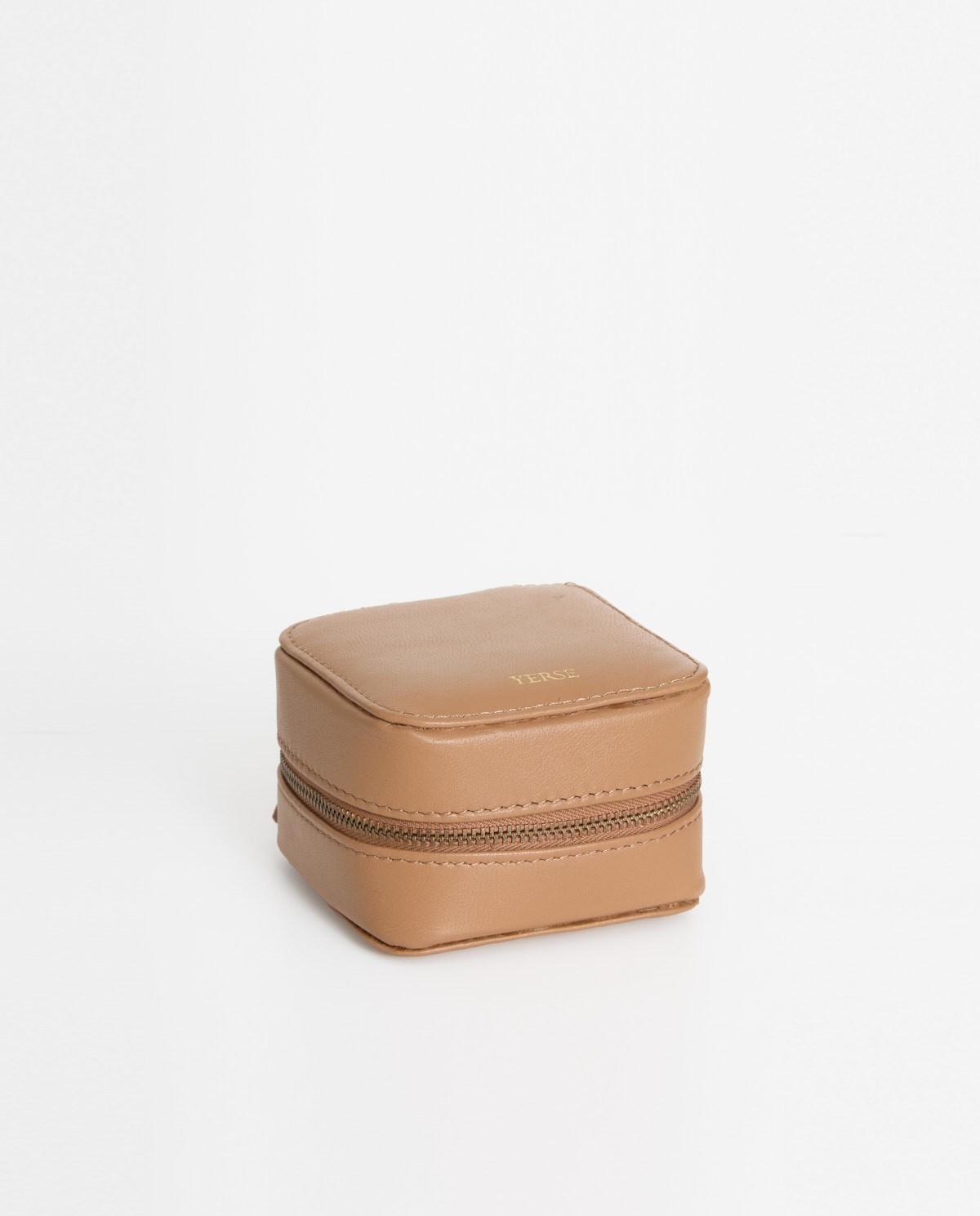 Joyero de piel camel