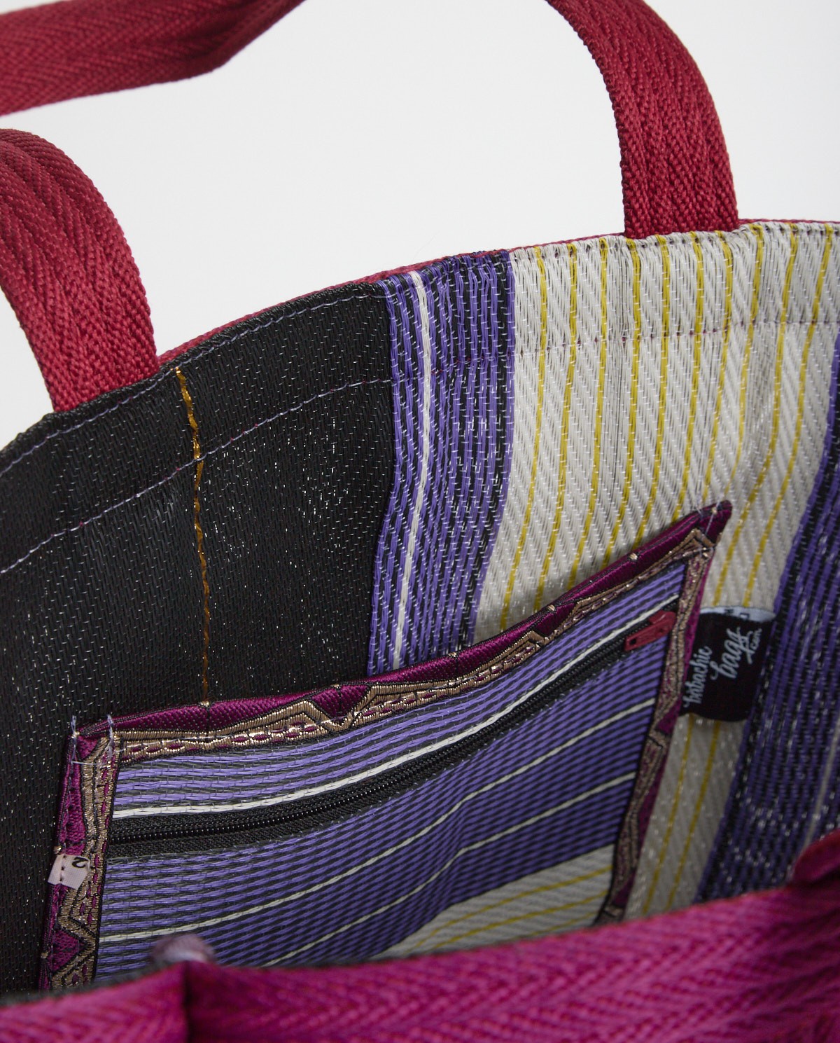 Bossa de platja shopper de ratlles