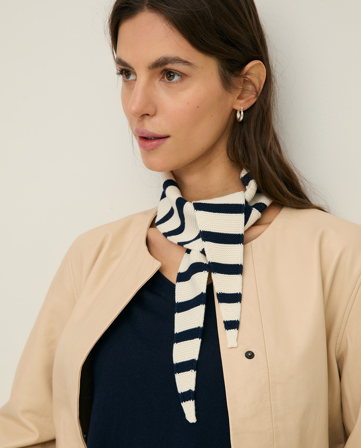 Striped knit scarf|Yerse