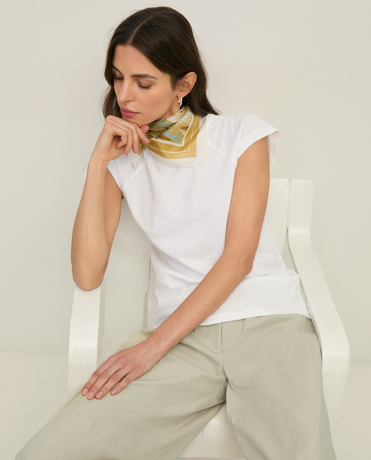 Pañuelo estampado de seda