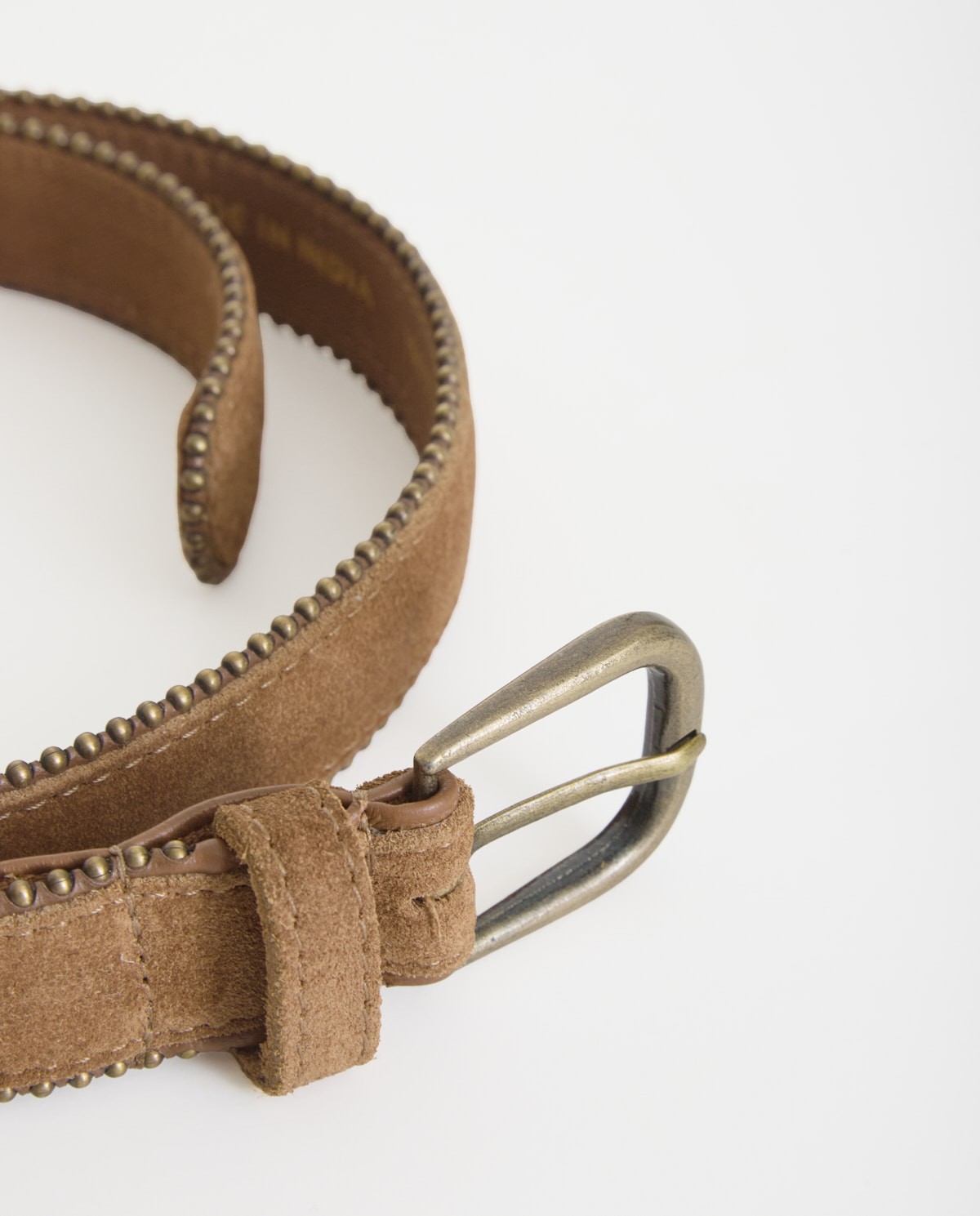 Split-leather belt with metal balls|Yerse 2