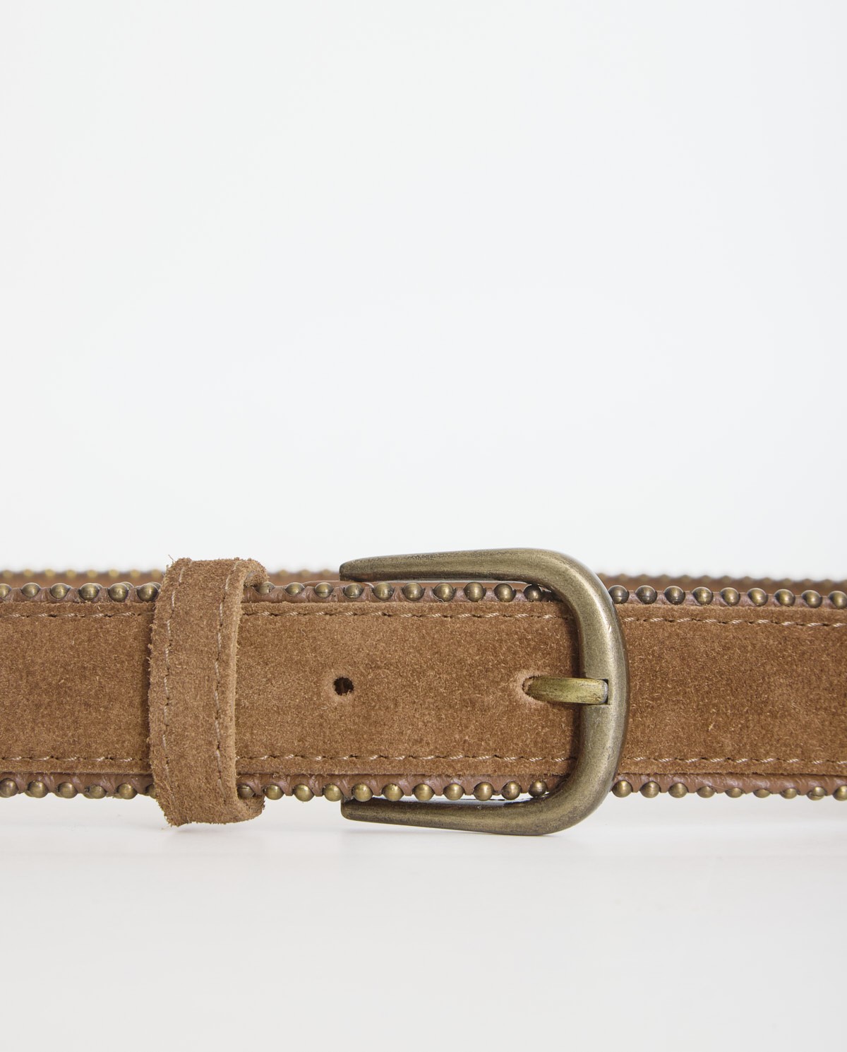 Split-leather belt with metal balls|Yerse 3
