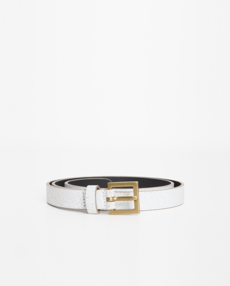 Square-buckle leather belt|Yerse