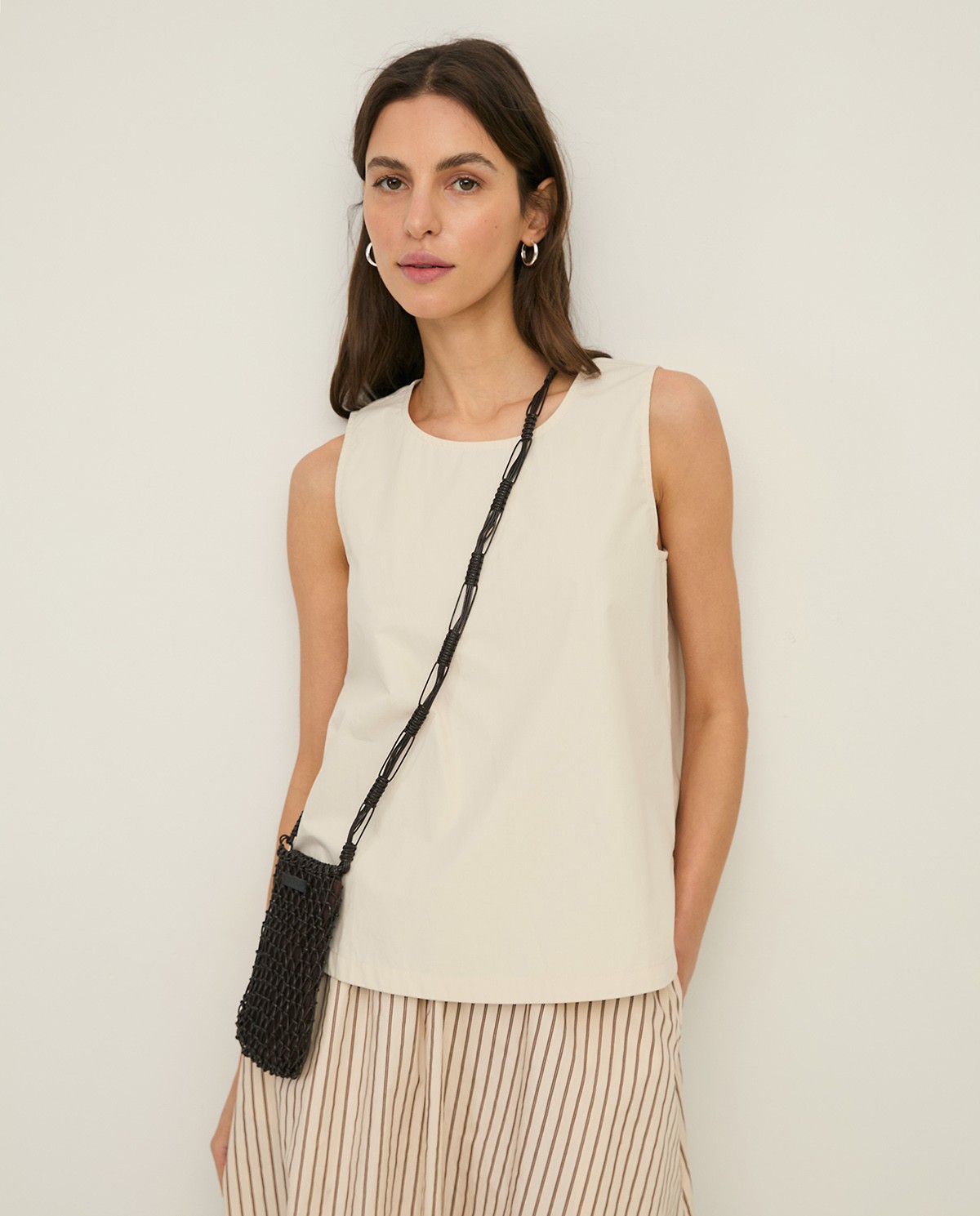 Round-neck poplin top|Yerse