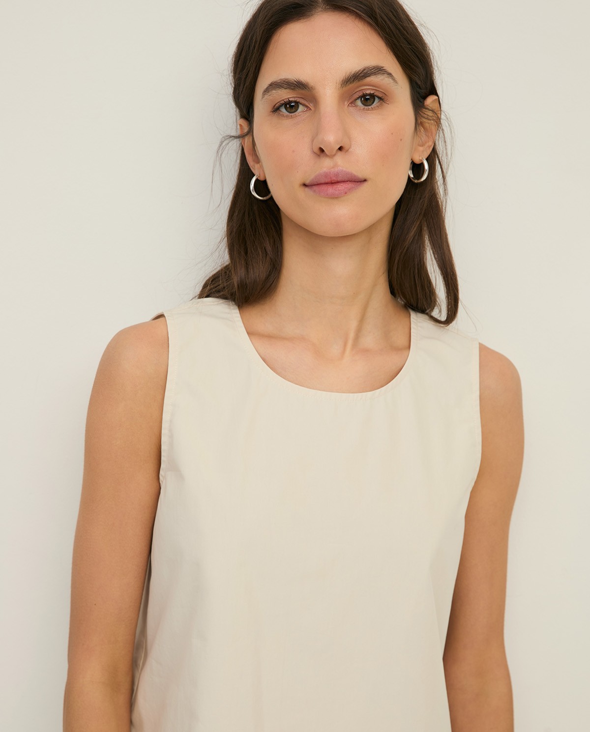 Round-neck poplin top|Yerse 1