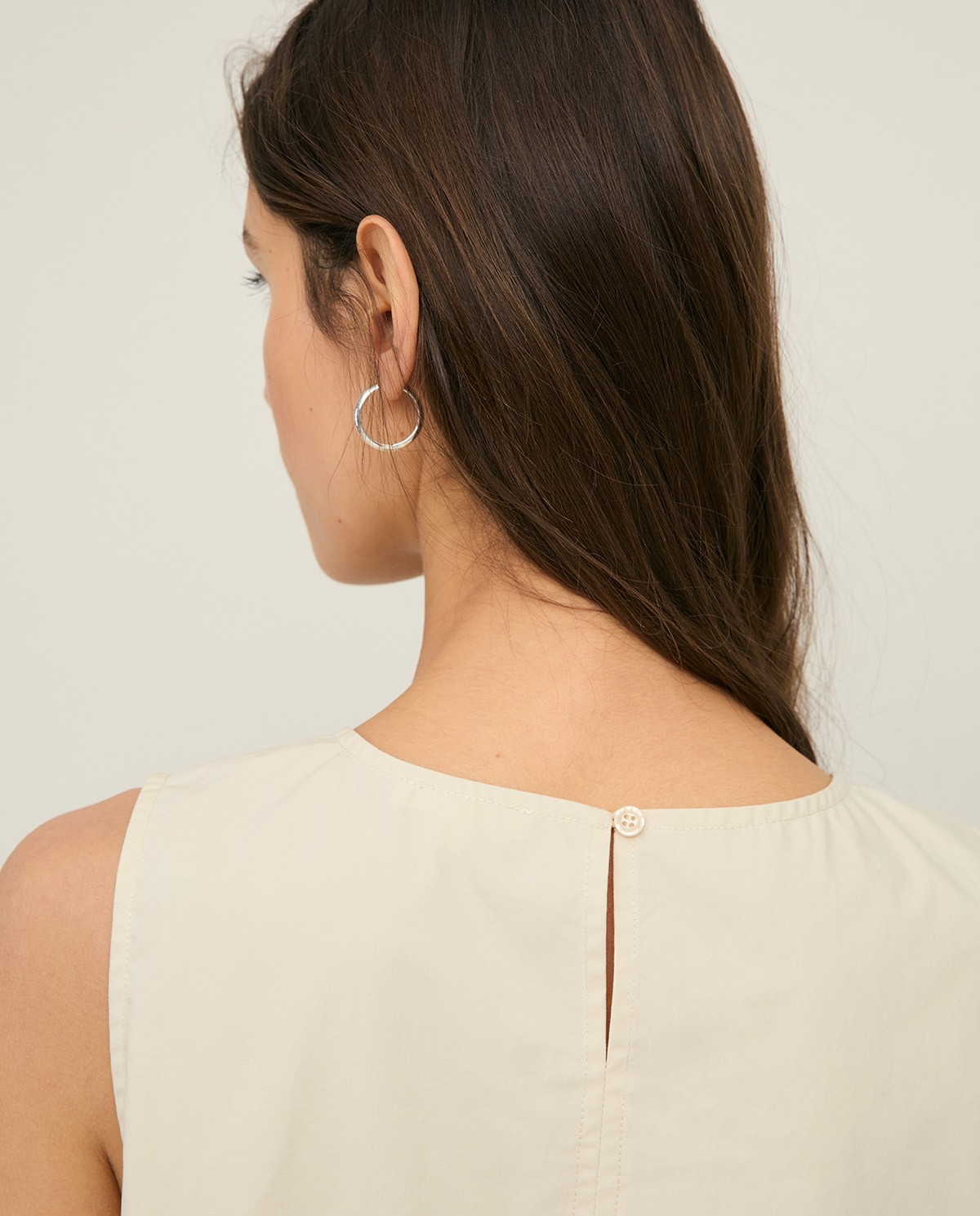 Round-neck poplin top|Yerse 3