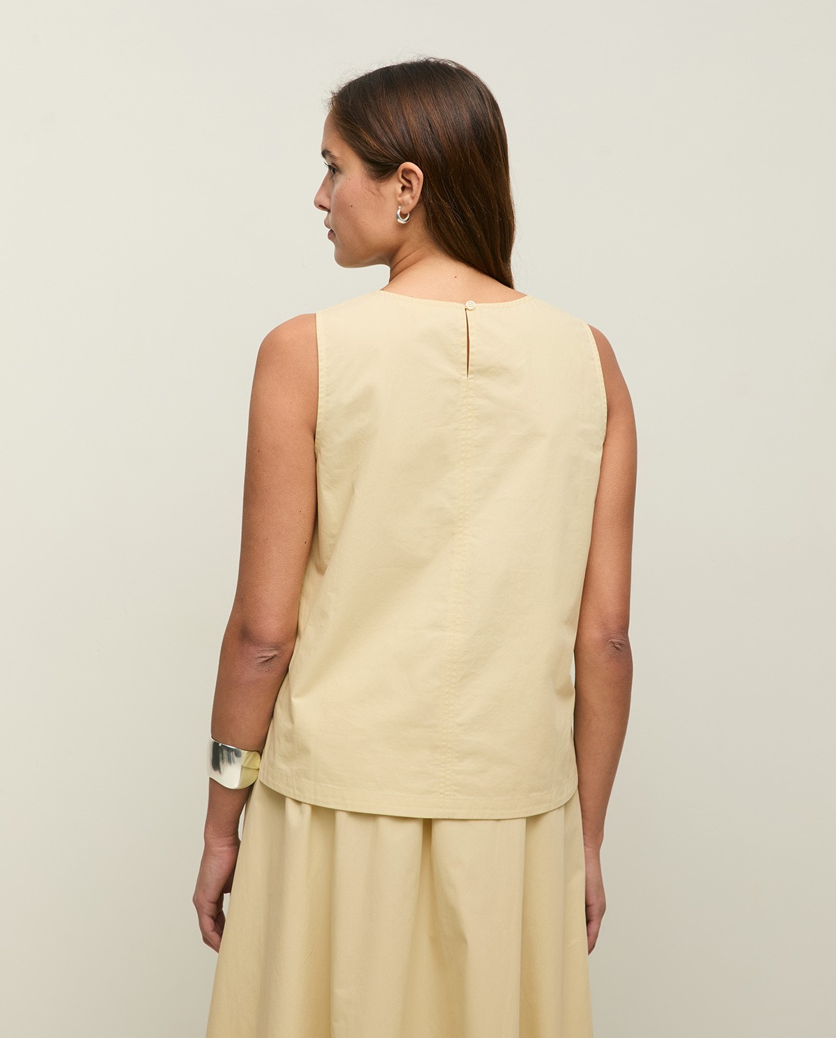 Round-neck poplin top|Yerse 4