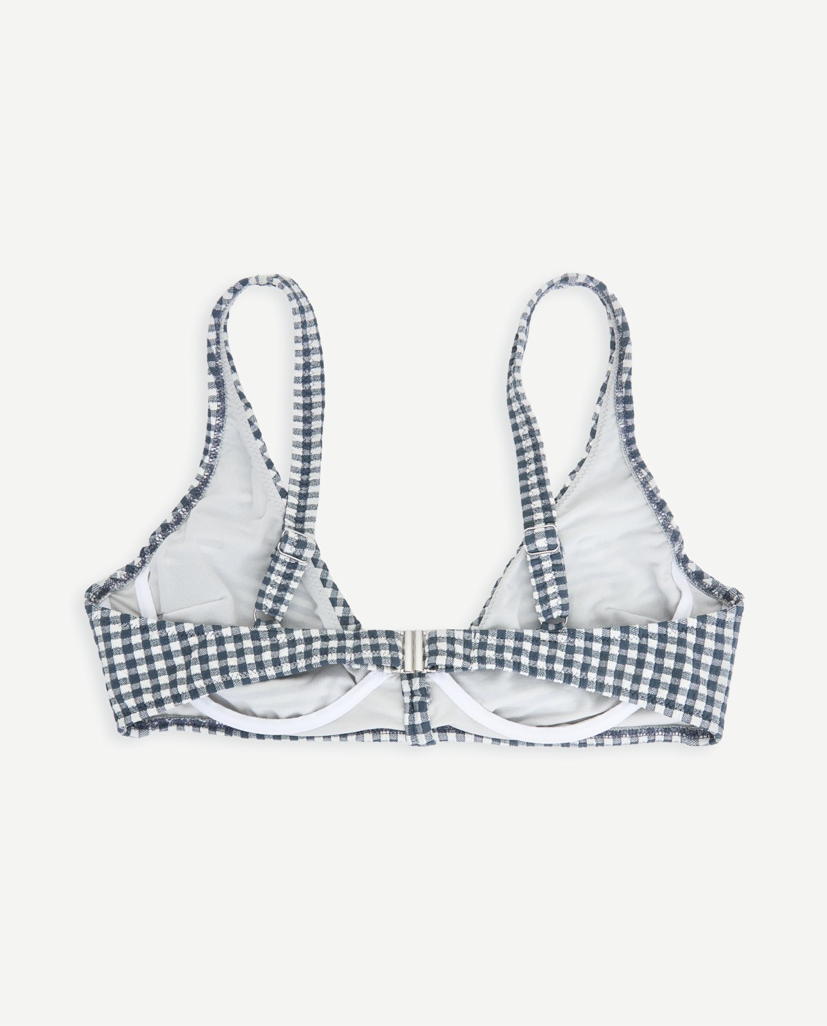 Top bikini tirantes con aros print cuadros