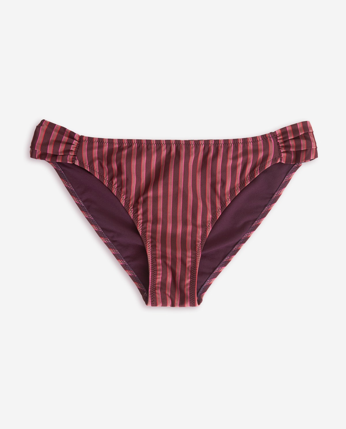Braguita bikini de rayas en color granate y rosado| Yerse 5