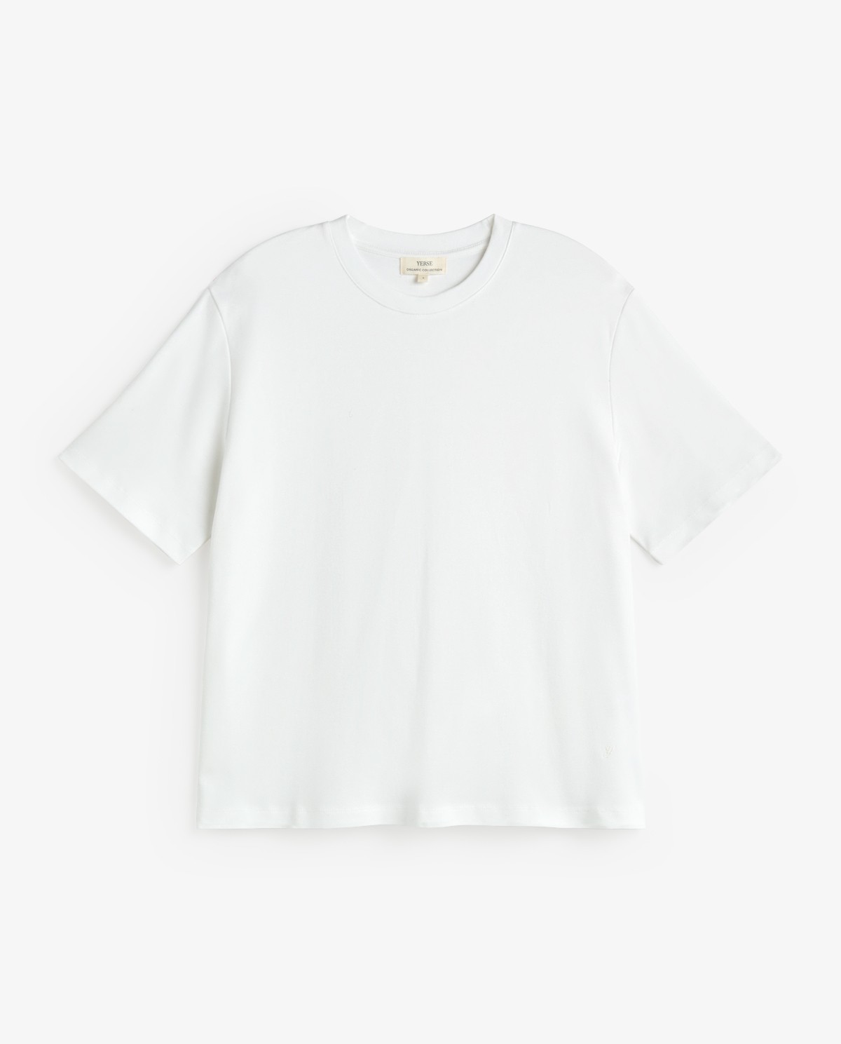 Camiseta básica manga corta en color blanco 6