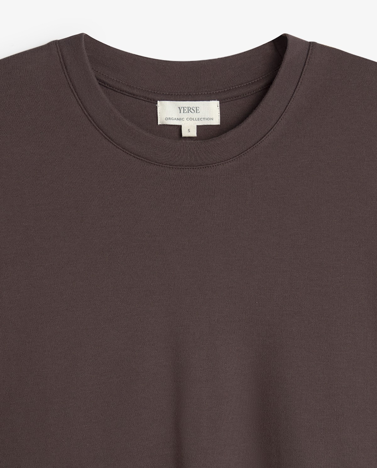 Camiseta básica manga corta en color marrón oscuro 7
