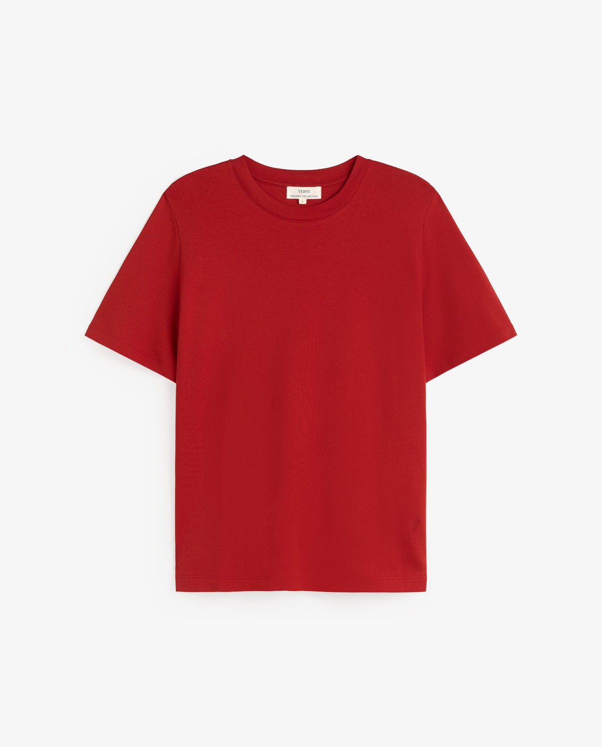 Camiseta básica manga corta en color rojo 6