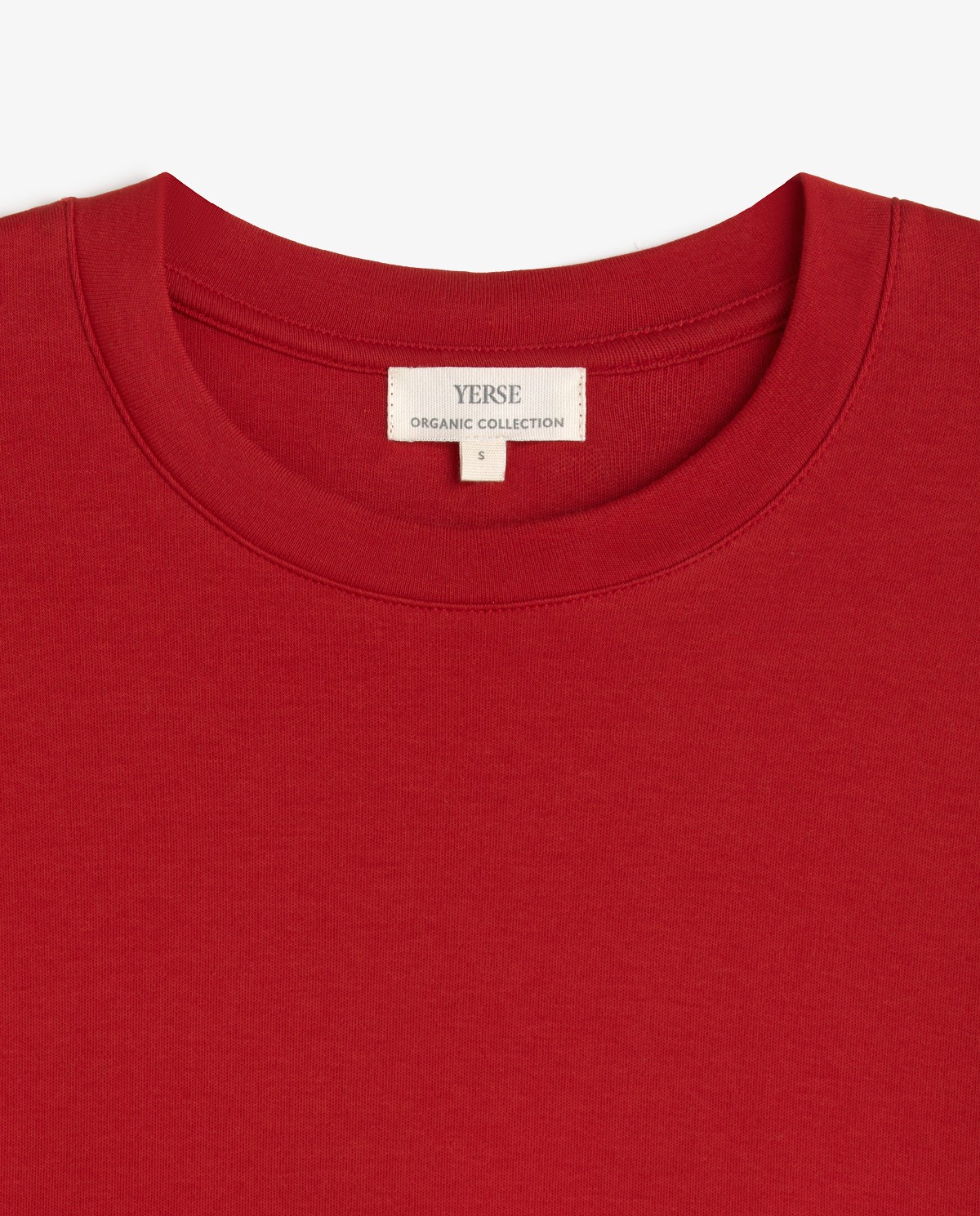 Camiseta básica manga corta en color rojo 7