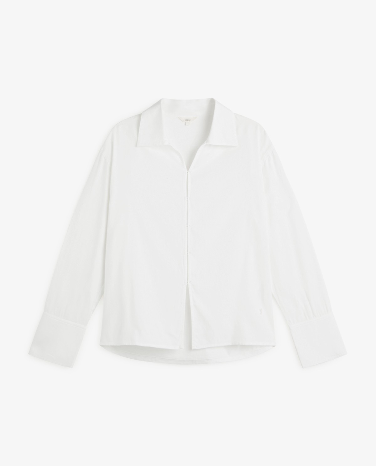 Camisa polo bimateria en color blanco 7