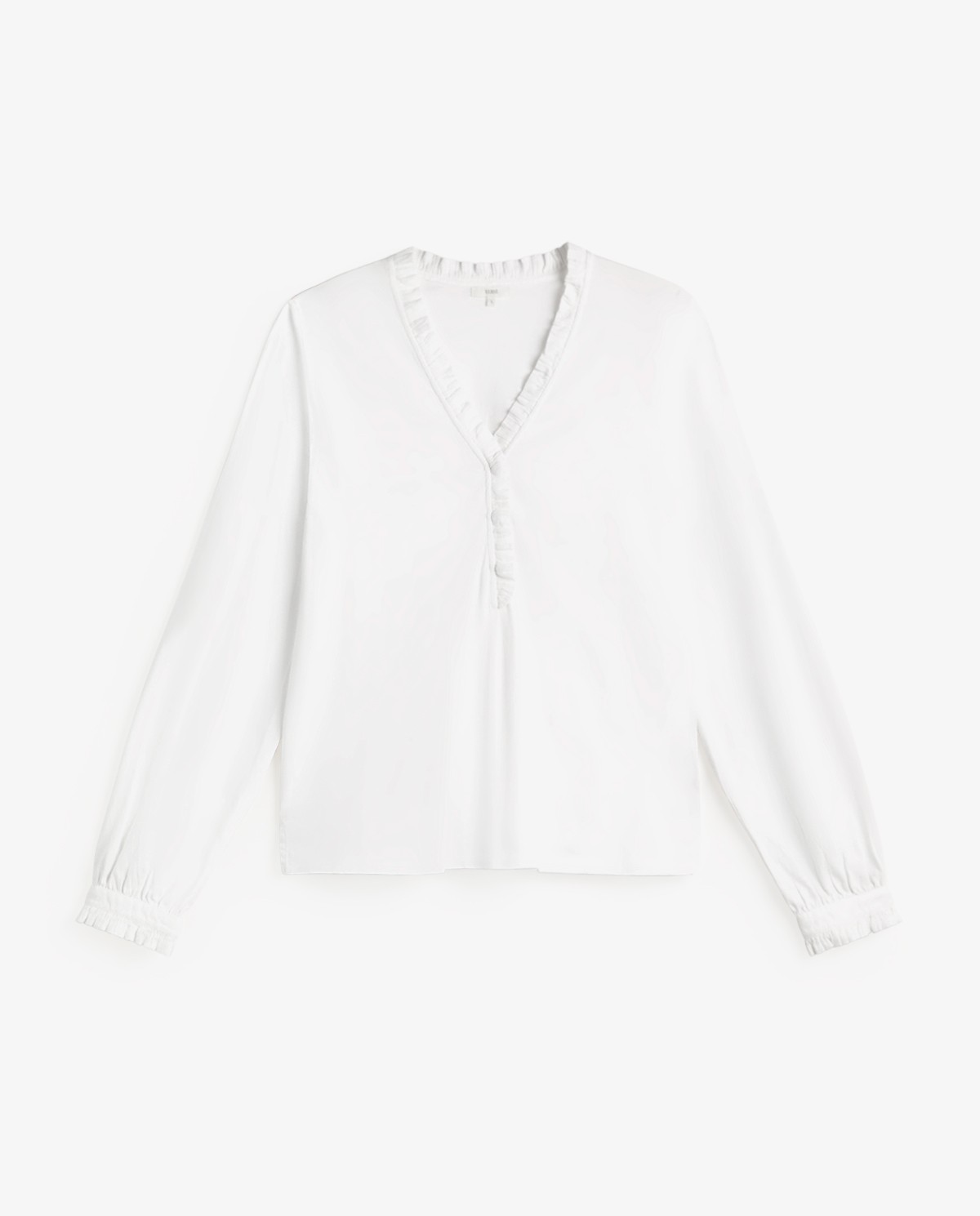 Camiseta volantes en color blanco 4