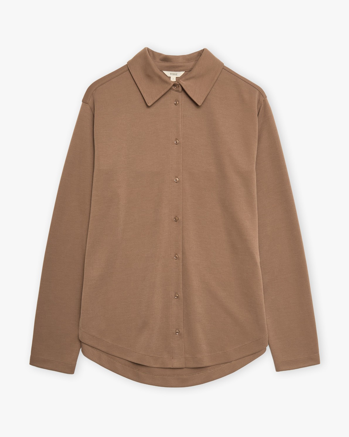 Camisa fluida en color camel