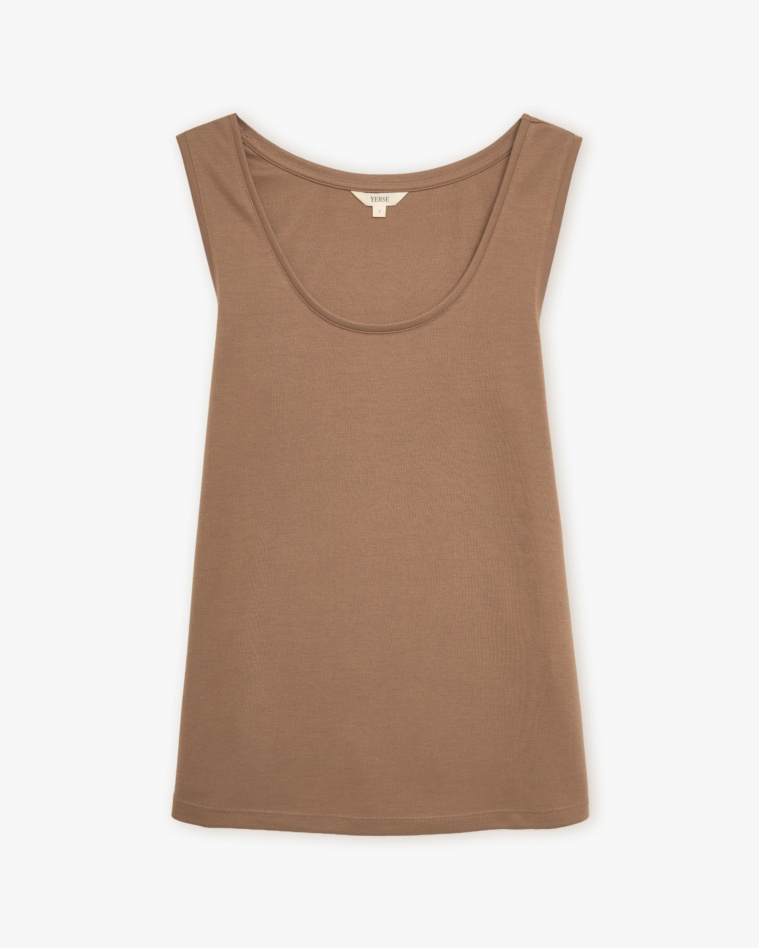 Top fluido en color camel
