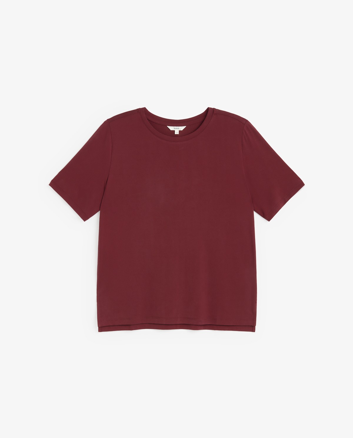 Camiseta tacto suave en color burdeos 5