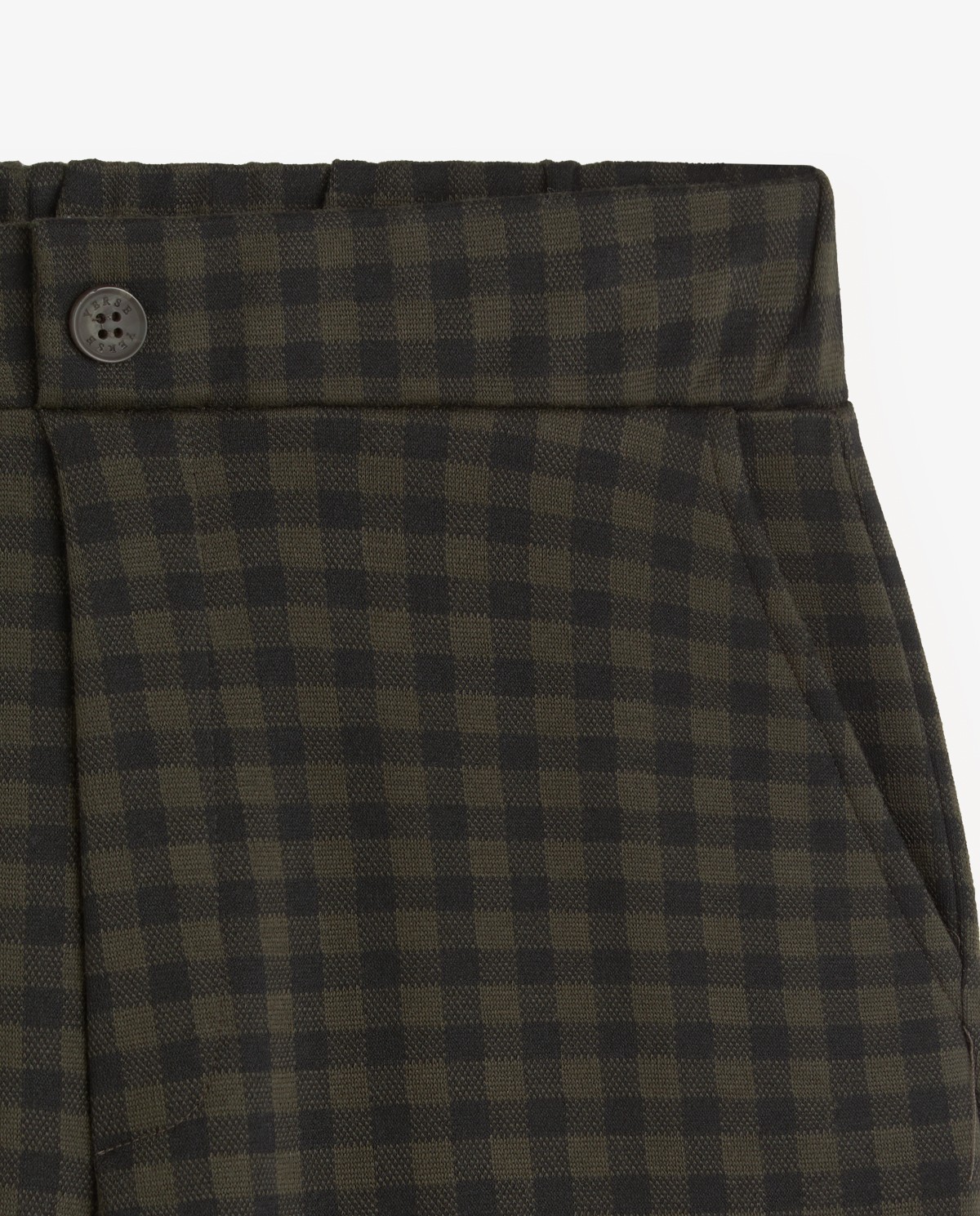 Pantalón recto de cuadros, vista frontal con detalle del tejido jacquard 6