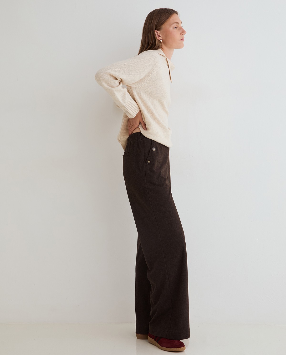 WIDE-LEG KNIT TROUSERS