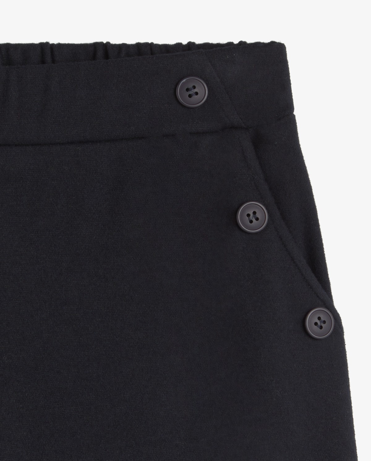 Pantalón ancho de punto azul marino para mujer 5