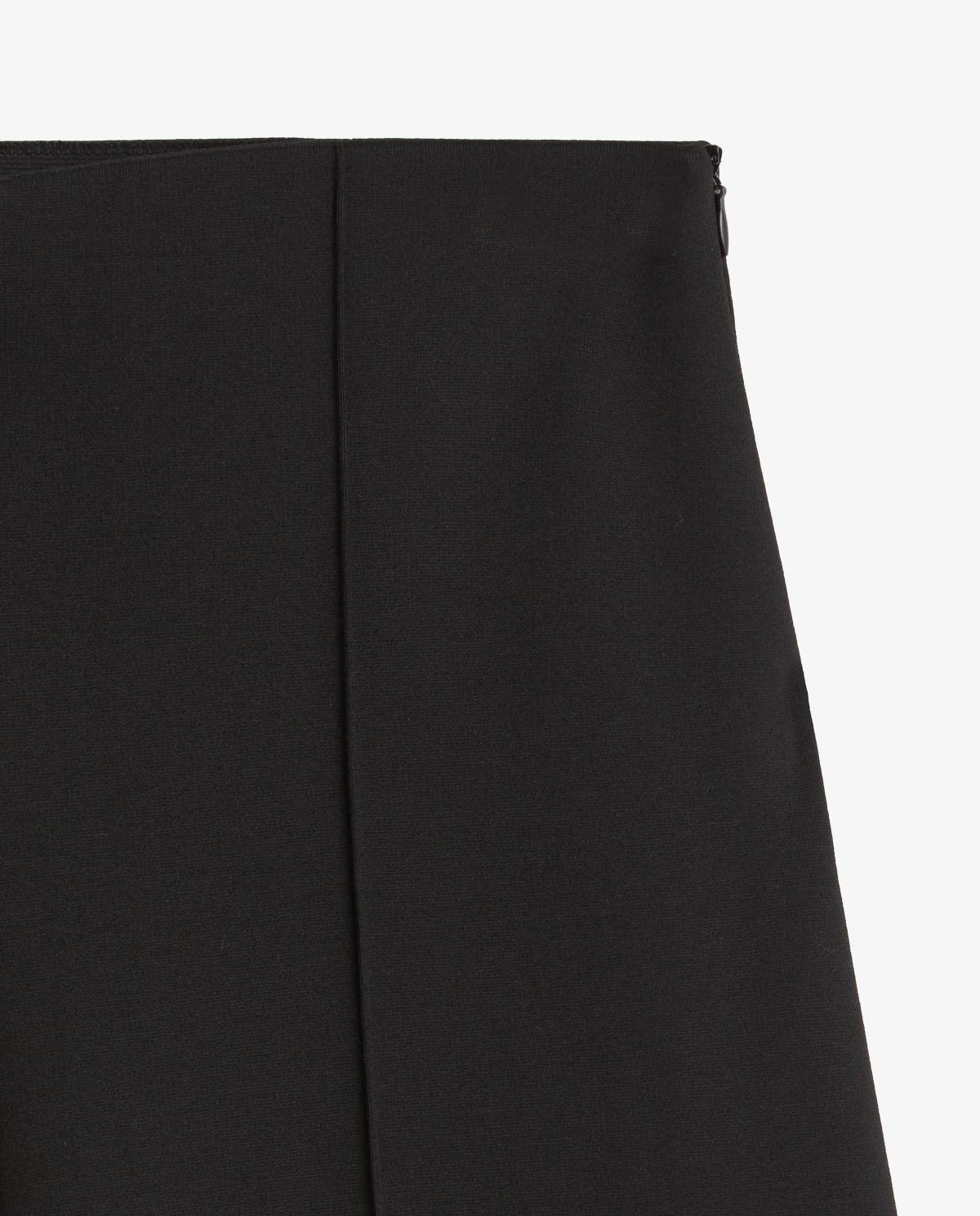 Pantalón de punto con pinzas negro para mujer 7