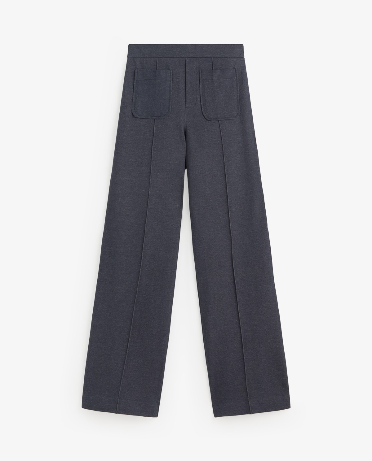 Pantalón punto efecto denim en color índigo 7