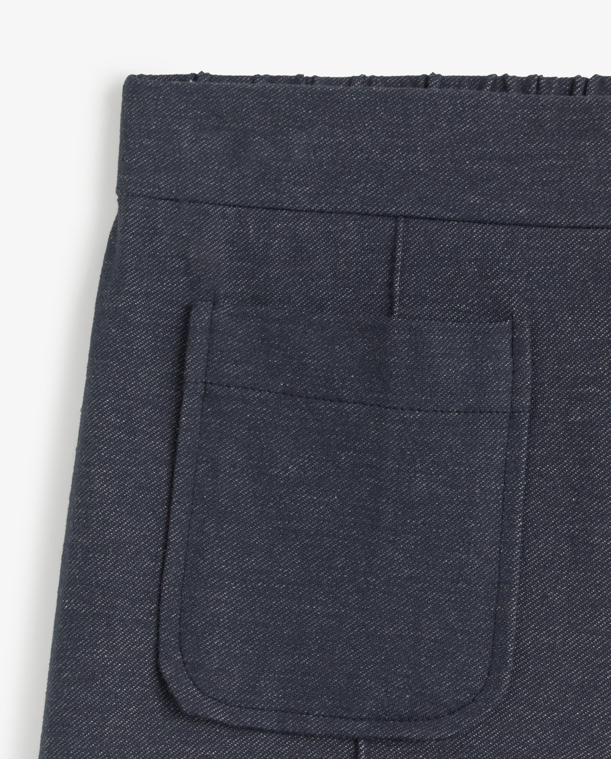 Pantalón punto efecto denim en color índigo 8