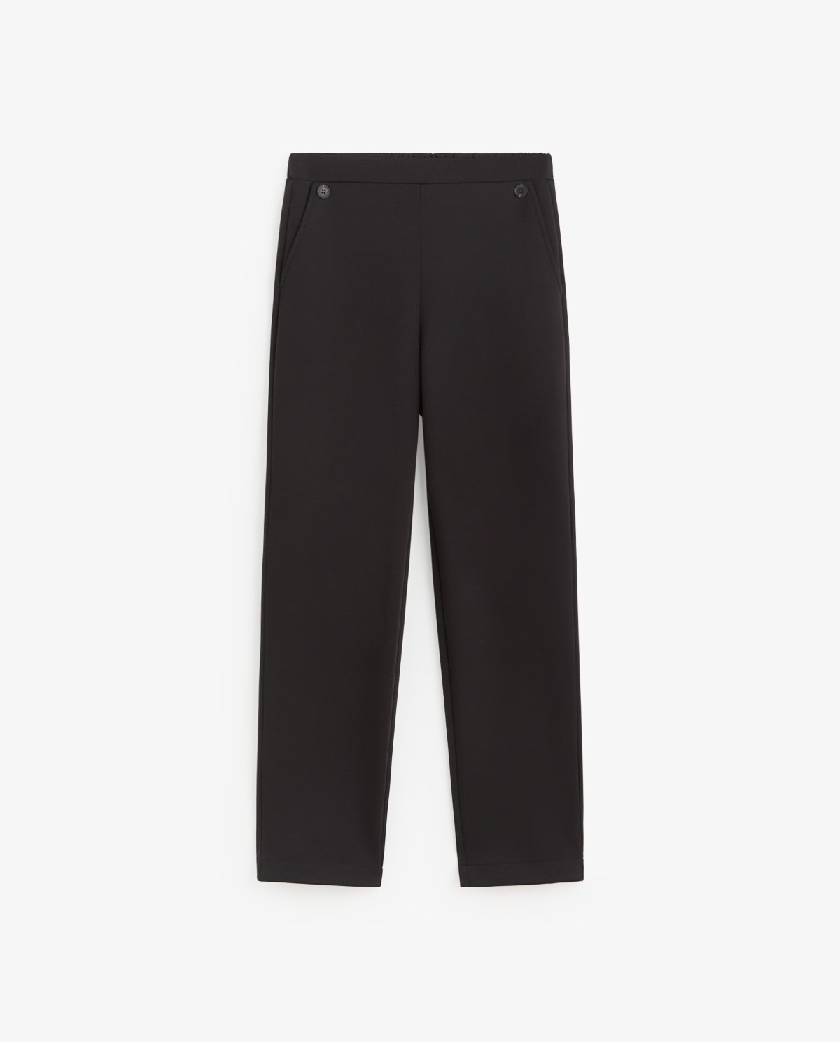 Pantalón ancho de punto negro 6