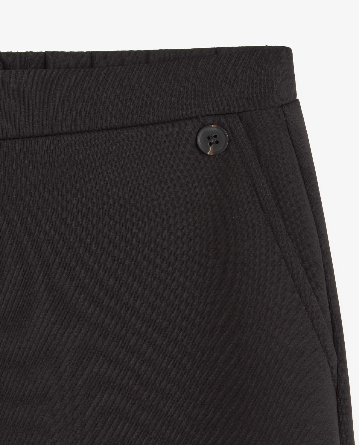 Pantalón ancho de punto negro 7
