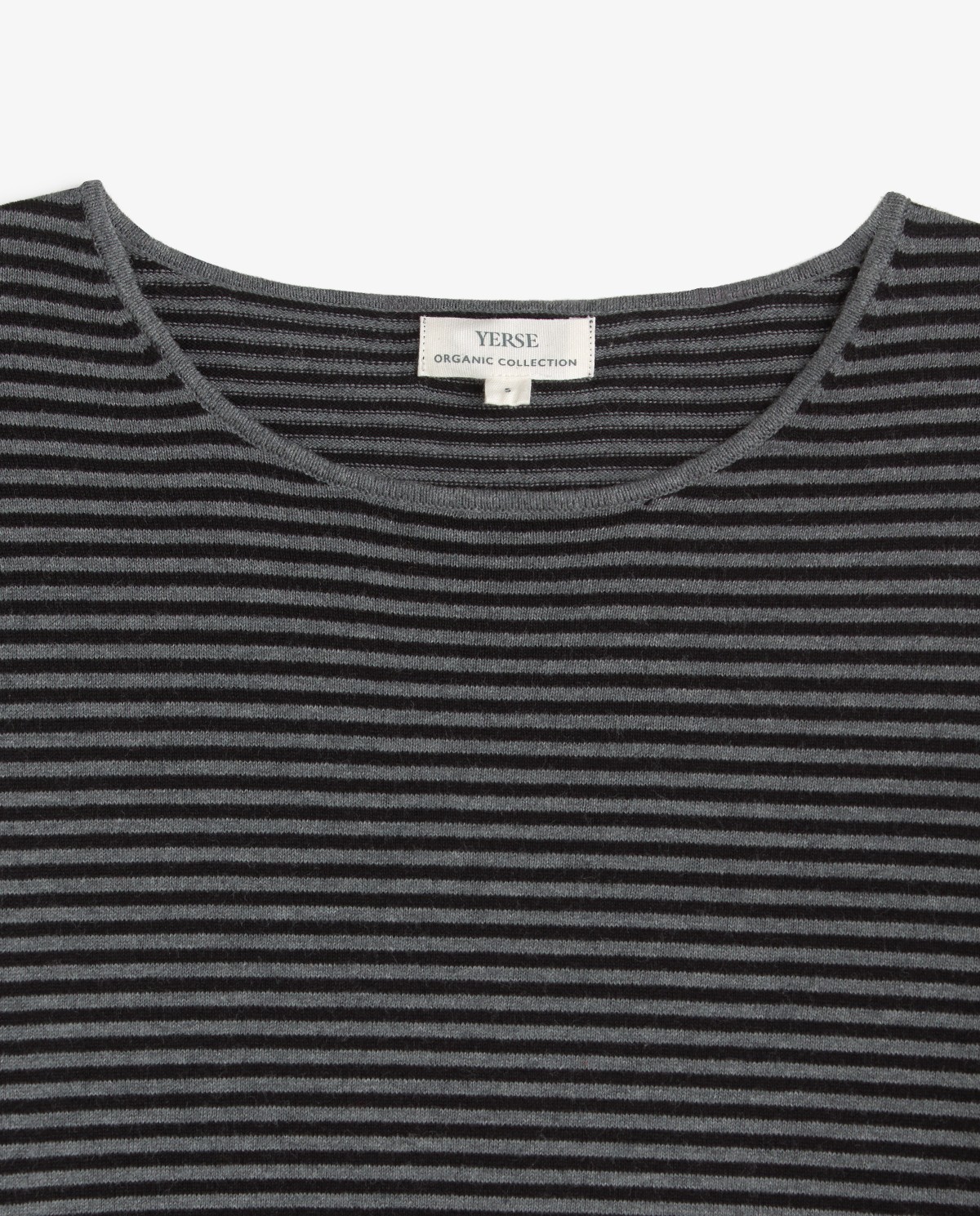 Jersey de rayas de punto fino en gris y negro 8
